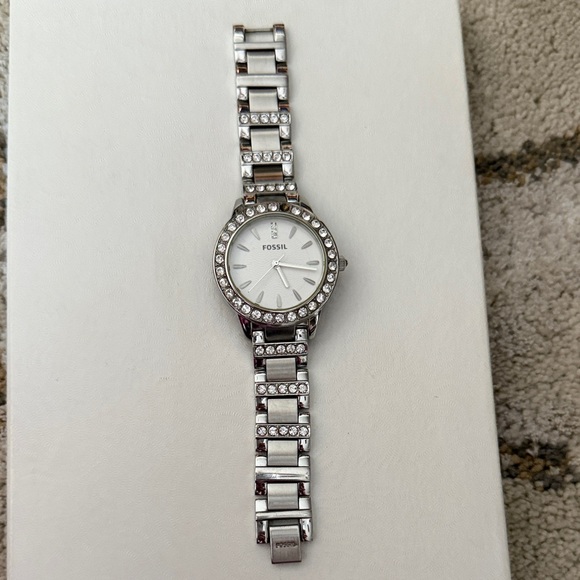 Fossil Accessories - Fossil Women's Silver Crystal-Accented Watch